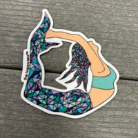 Yoga Mermaid Vinyl Stickers Sunshine & Sweet Peas Coastal Decor