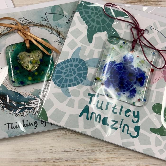 Assorted Greeting Cards w/Glass Sculpture