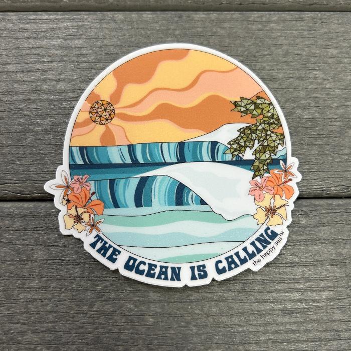 Ocean Vinyl Stickers Sunshine & Sweet Peas Coastal Decor