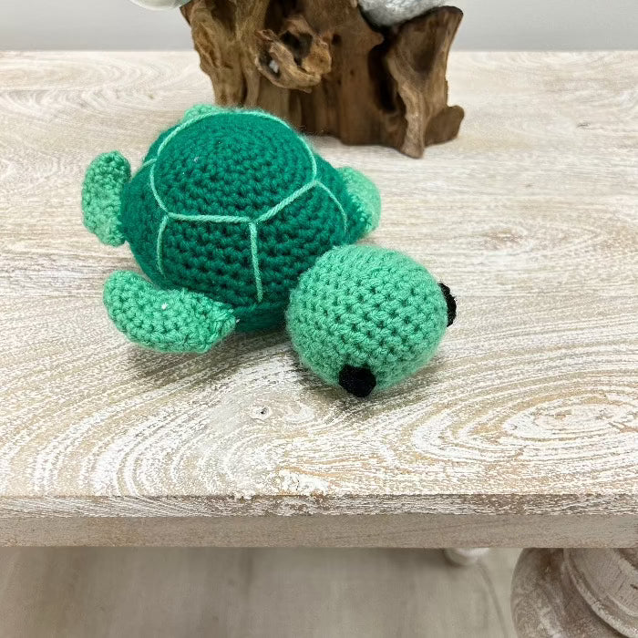 Crocheted Sea Turtle Sunshine & Sweet Peas Coastal Decor