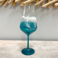 Beach Inspired Resin Tall Wine Glass
