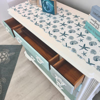 Coastal Inspired 6 Drawer Dresser