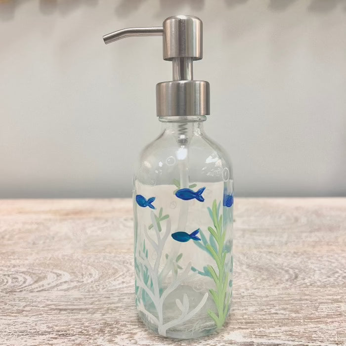 Assorted Hand Painted Soap Dispensers - Sunshine & Sweet Pea's Coastal Decor