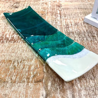 Tide Inspired Glass Decorative Plate - Sunshine & Sweet Pea's Coastal Decor