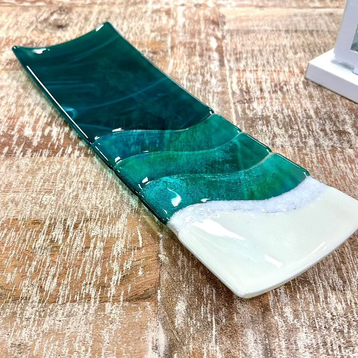 Tide Inspired Glass Decorative Plate - Sunshine & Sweet Pea's Coastal Decor