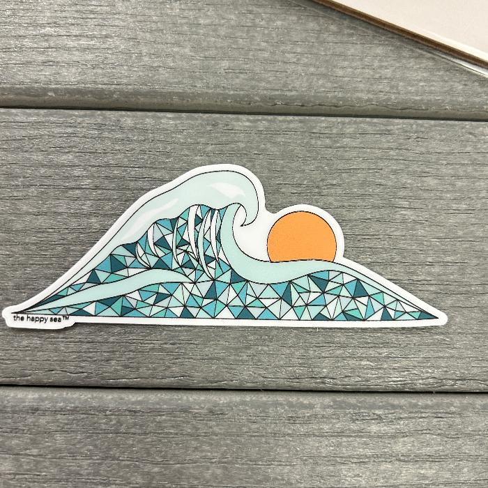 Wave Vinyl Stickers Sunshine & Sweet Peas Coastal Decor