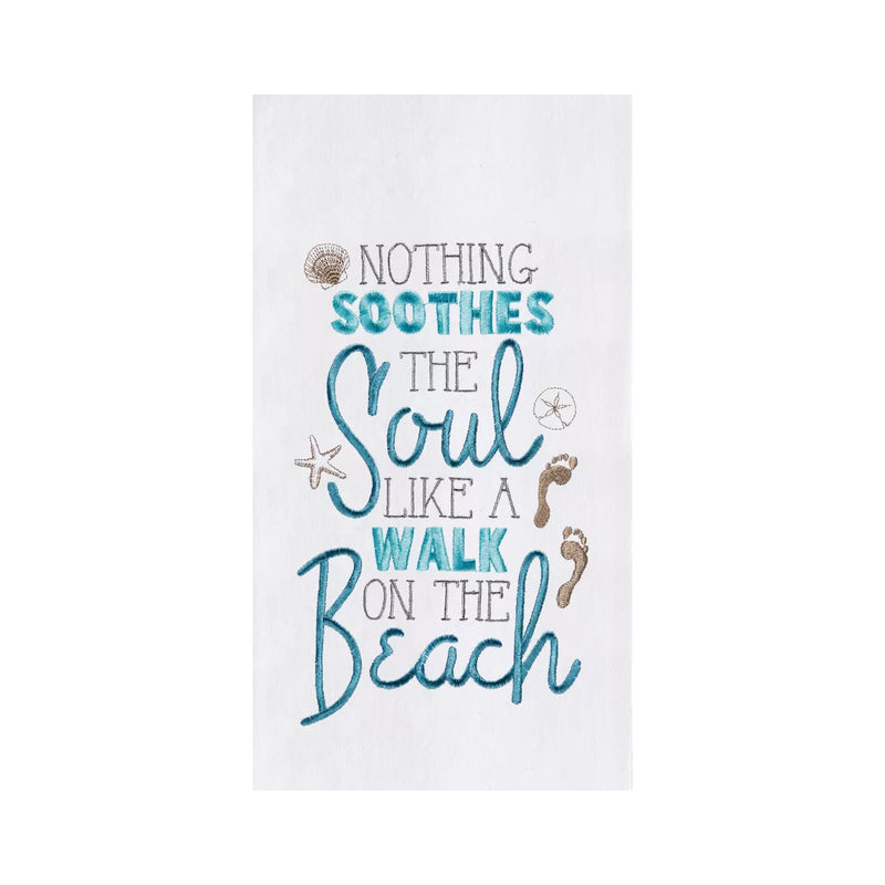 Nothing Soothes The Soul Like A Walk On The Beach Kitchen Towel