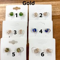 Wire Wrapped Sea Glass Stud Earrings - Sunshine & Sweet Pea's Coastal Decor