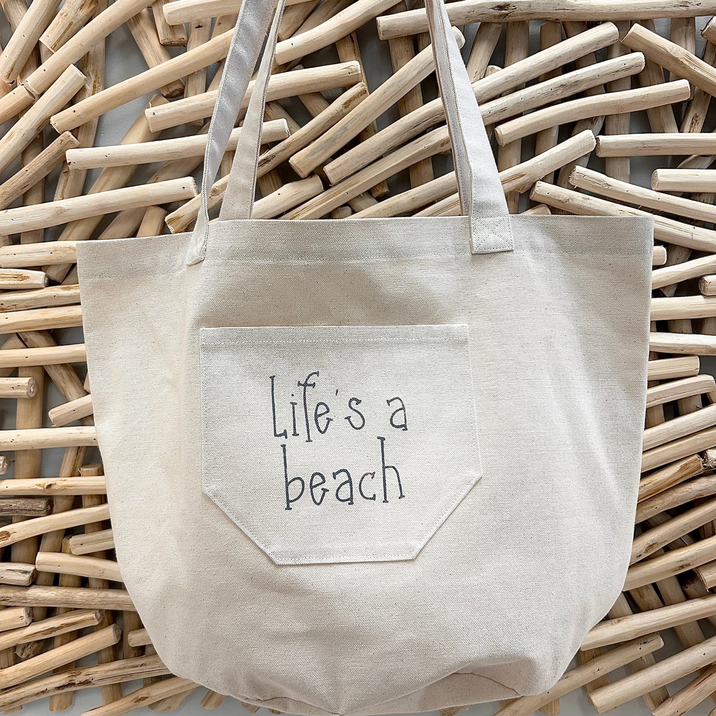 Assorted Canvas Beach Totes