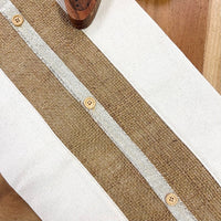 Burlap Stripe Table Runner Sunshine & Sweet peas coastal decor