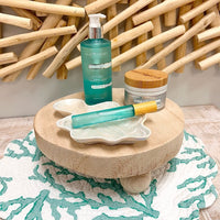 Round Wooden Risers with Ball Feet Sunshine & Sweet Peas coastal decor