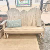 Poly Outdoor Furniture Console Glider Sunshine & Sweet Peas Coastal Decor