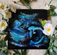 Custom Ultrasound Painting on Canvas w/Resin Finish & Embellishments Commission