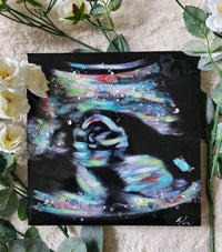 Custom Ultrasound Painting on Canvas w/Resin Finish & Embellishments Commission