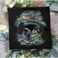 Custom Ultrasound Painting on Canvas w/Resin Finish & Embellishments Commission