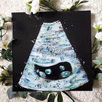 Custom Ultrasound Painting on Canvas w/Resin Finish & Embellishments Commission