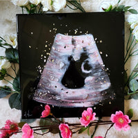 Custom Ultrasound Painting on Canvas w/Resin Finish & Embellishments Commission