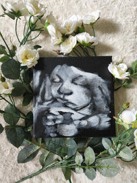 Custom Ultrasound Painting on Canvas w/Resin Finish & Embellishments Commission