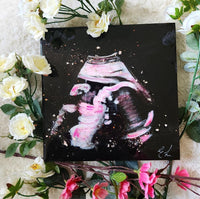 Custom Ultrasound Painting on Canvas w/Resin Finish & Embellishments Commission