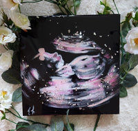 Custom Ultrasound Painting on Canvas w/Resin Finish & Embellishments Commission