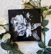 Custom Ultrasound Painting on Canvas w/Resin Finish & Embellishments Commission