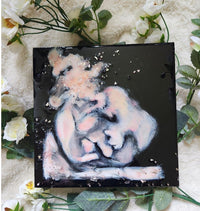 Custom Ultrasound Painting on Canvas w/Resin Finish & Embellishments Commission