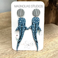 Assorted Polymer Clay Whale Shark & Humpback Earrings