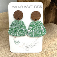 Assorted Monstera Leaf Inspired Polymer Clay Earrings