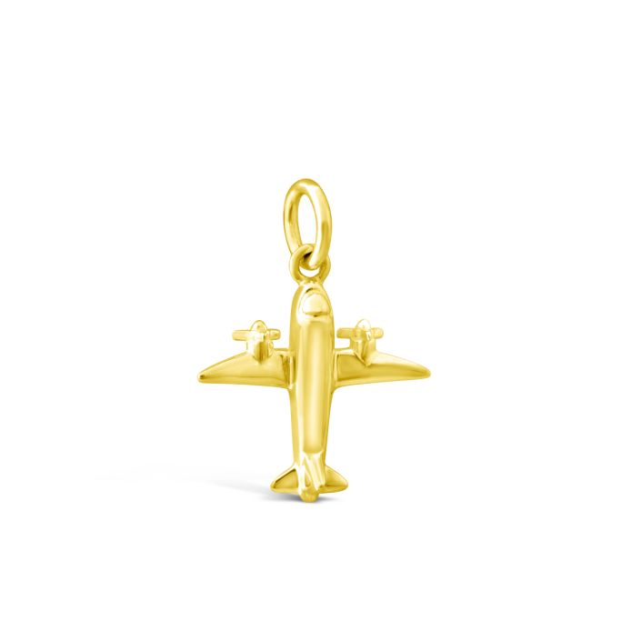 Collectible Travel Treasures Airplane 14k Gold Vermeil Charm - Sunshine & Sweet Pea's Coastal Decor