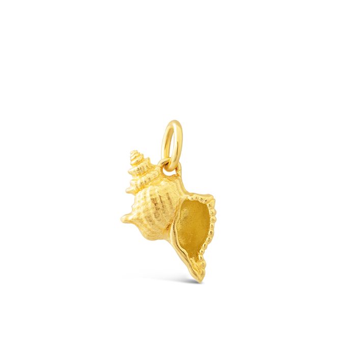 Collectible Travel Treasures™ Conch Shell 14k Gold Vermeil Charm - Sunshine & Sweet Pea's Coastal Decor