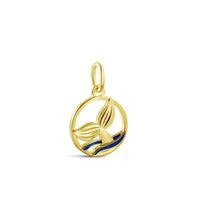 Collectible Travel Treasures™ 14k Gold Vermeil Whale Tail Charm - Sunshine & Sweet Pea's Coastal Decor