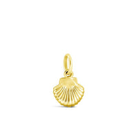 Collectible Travel Treasures™ 14k Gold Vermeil Scallop Seashell Charm - Sunshine & Sweet Pea's Coastal Decor