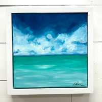 Dark Blue Sky Seascape Original Painting