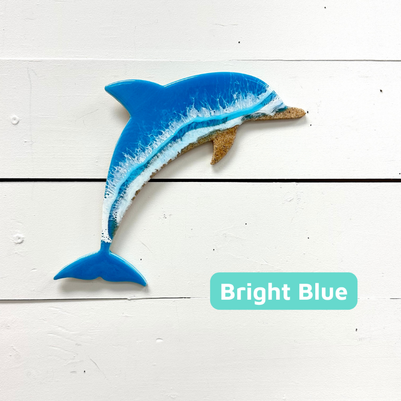 Bright Blue Custom Sea Turtle Resin Commission - Sunshine & Sweet Pea's Coastal Decor