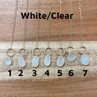 Sea Glass Drop Necklace - Sunshine & Sweet Pea's Coastal Decor