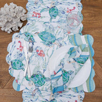 Coastal Sea Turtle Cove Table Linens