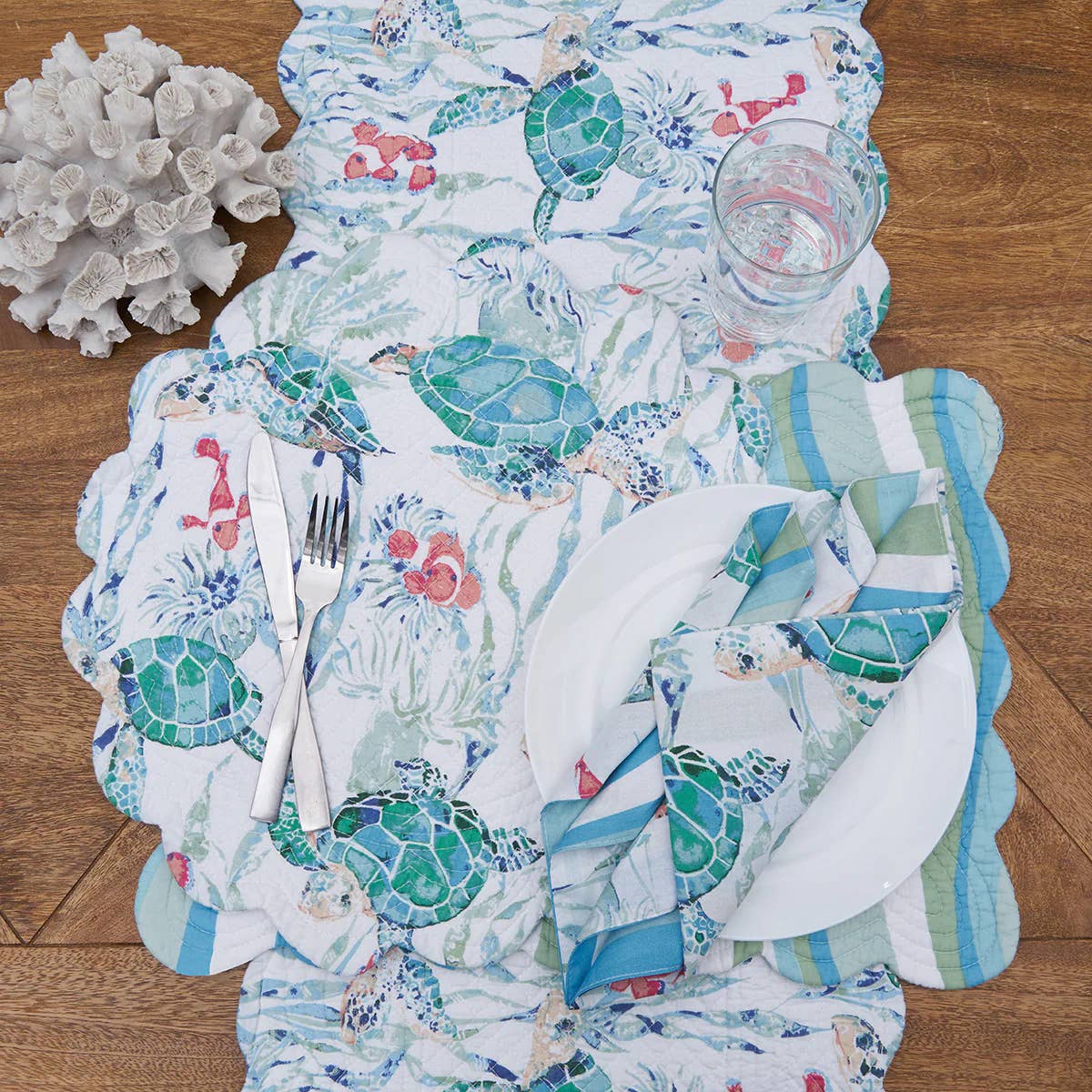 Coastal Sea Turtle Cove Table Linens