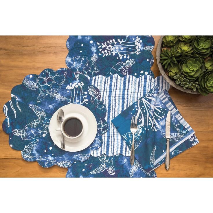 Marley Cove Table Linens Sunshine & Sweet Peas Coastal Decor