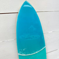 Assorted 22" Beach Teal Resin & White Sand Surfboard - Sunshine & Sweet Pea's Coastal Decor