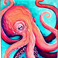 Framed Octopus Canvas Print - Sunshine & Sweet Pea's Coastal Decor