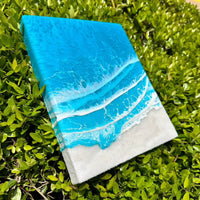 Blue Beach Inspired Resin Art - Sunshine & Sweet Pea's Coastal Decor