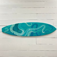 Octopus Wooden Surfboard - Sunshine & Sweet Pea's Coastal Decor