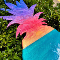 Sunset Custom Resin Pineapple Commission - Sunshine & Sweet Pea's Coastal Decor