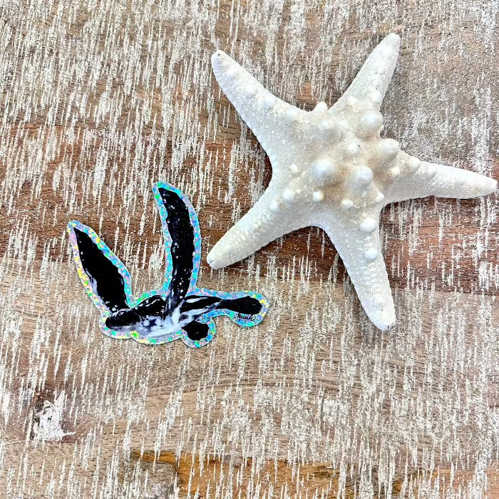 Maverick Sea Turtle Holographic Sticker - Sunshine & Sweet Pea's Coastal Decor