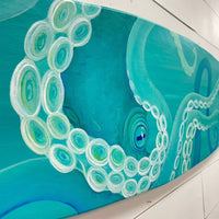 Octopus Wooden Surfboard - Sunshine & Sweet Pea's Coastal Decor