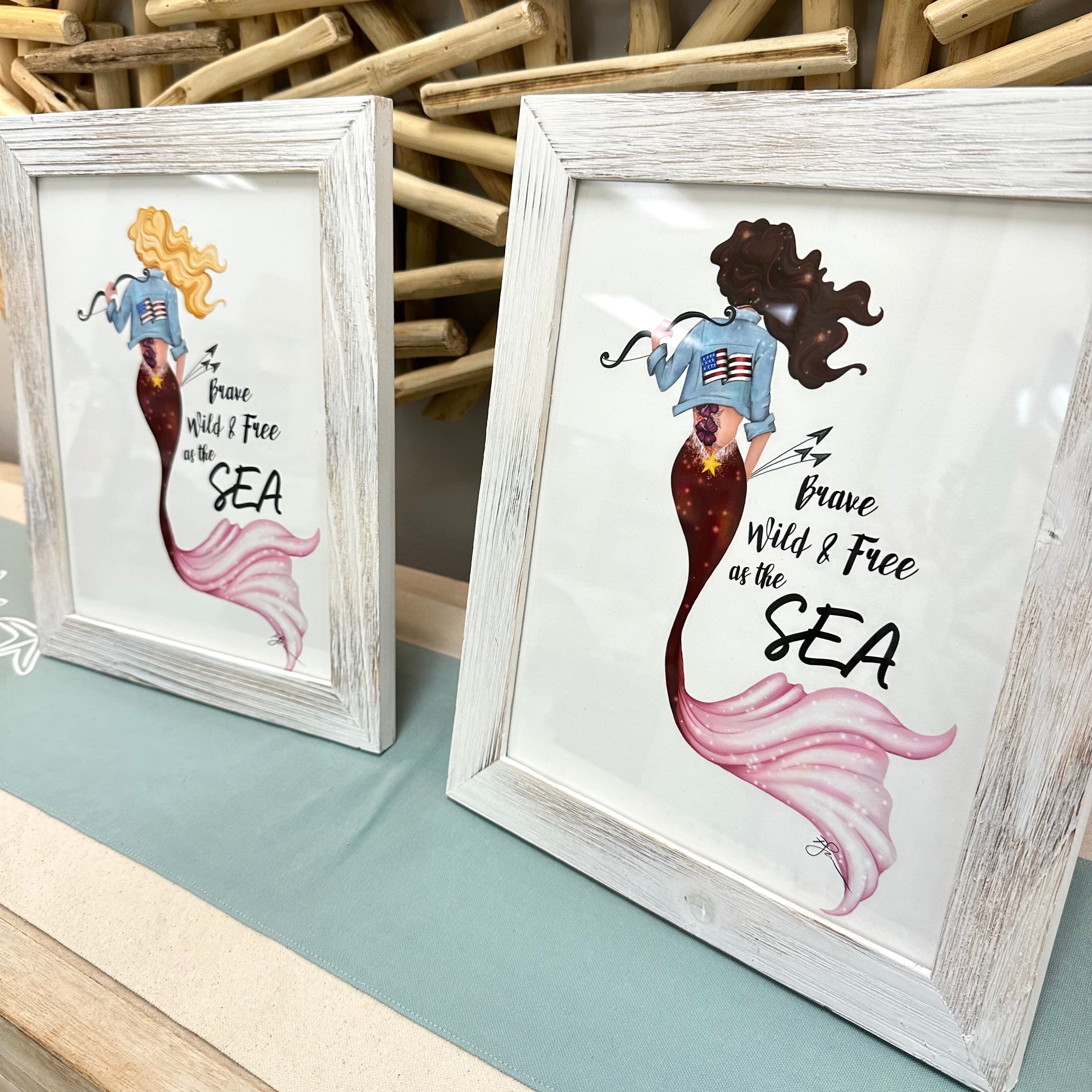 Fourth of July Mermaid Print