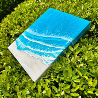 Blue Beach Inspired Resin Art - Sunshine & Sweet Pea's Coastal Decor