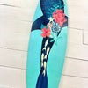 Whale Shark Surfboard with Coral & Seashells Wooden Surfboard - Sunshine & Sweet Pea's Coastal Decor
