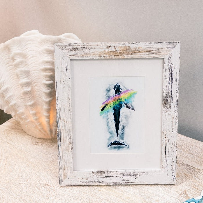 Humpback Whale Rainbow Print - Sunshine & Sweet Pea's Coastal Decor
