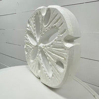 Coastal White with Glitter Wooden Sand Dollar Table Setter - Sunshine & Sweet Pea's Coastal Decor